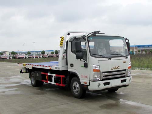 江淮HFC1081P71K1C5ZV型一拖二平板清障車