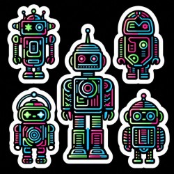 Neon Retro Stickers