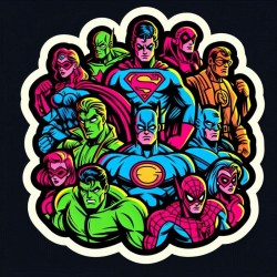 Neon Retro Stickers