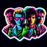 Neon Retro Stickers