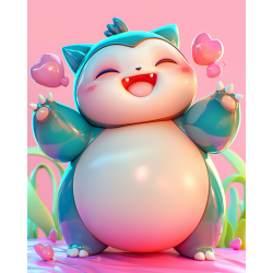 Vibrant 3D Kawaiipunk Pokemon