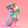 3D Cartoon Animal Character