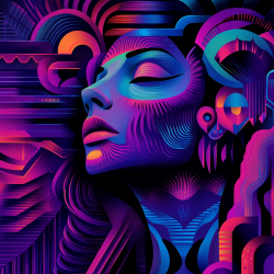 Midjourney Prompt for Psychedelic Retro Fusion