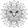 Midjourney Prompt for Mandala Animals Coloring Page