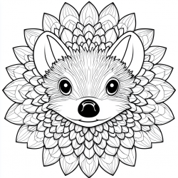 Midjourney Prompt for Mandala Animals Coloring Page