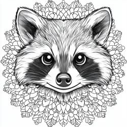 Midjourney Prompt for Mandala Animals Coloring Page