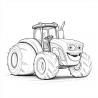 Midjourney Prompt for Cute Vehicles Coloring Page