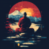 Midjourney Prompt for Zen With Characters T-shirt