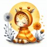 DALLE Adorable Orange Dreams Clipart