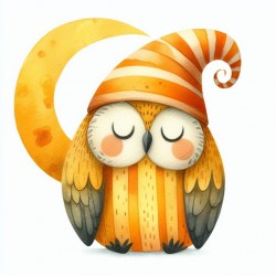 DALLE Adorable Orange Dreams Clipart