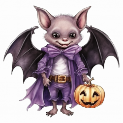 Midjourney Prompt for Watercolor Halloween Characters Cliparts