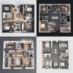 Innovative Home 3D Layouts