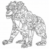 Midjourney Prompt for Patchwork Animal Coloring Books For Adults