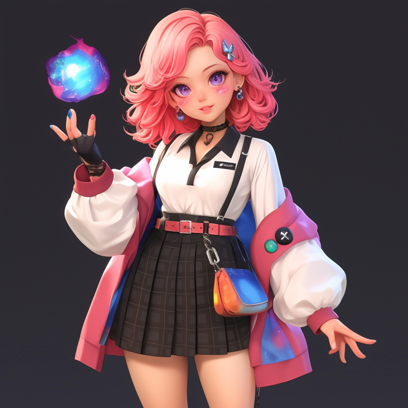 Midjourney Prompt for 3D School Fashion Character