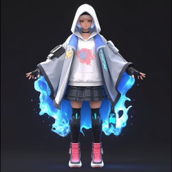 Midjourney Prompt for 3D School Fashion Character