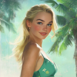 Midjourney Prompt for Tropical Disney Princess