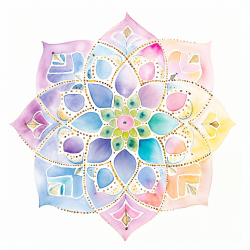 Midjourney Prompt for Mandala Watercolor Reverse Coloring Book