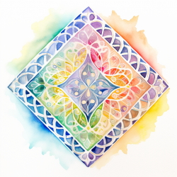 Midjourney Prompt for Mandala Watercolor Reverse Coloring Book