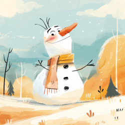 Midjourney Prompt for Cute Cartoon Character in Watercolor Style