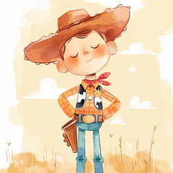 Midjourney Prompt for Cute Cartoon Character in Watercolor Style