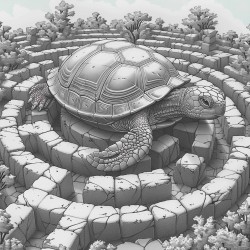 Midjourney Prompt for Animals In Labyrinths Illustrations