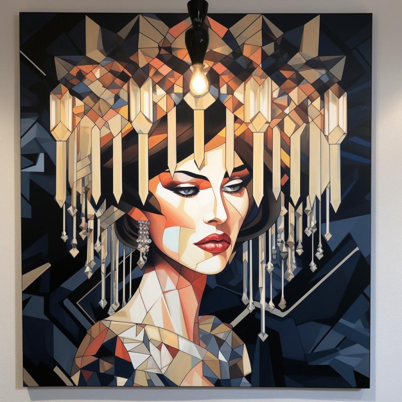 Glamorous Geometric Art Fusion