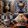 Glamorous Geometric Art Fusion