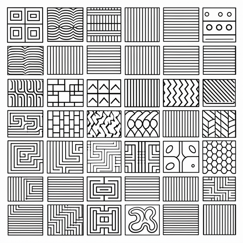 Midjourney Prompt for Satisfying Patterns Coloring Books Relax