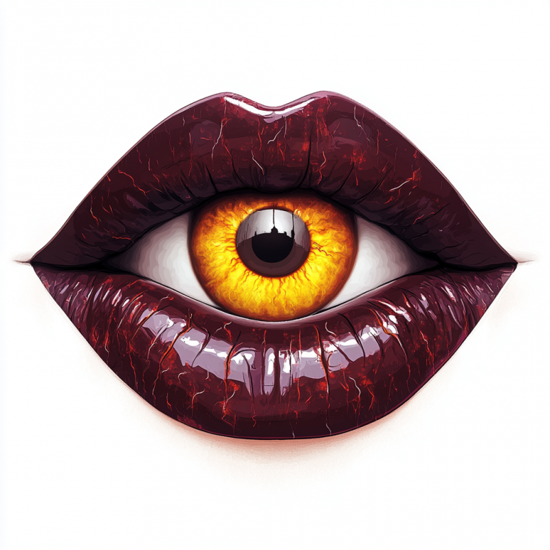 Midjourney Prompt for Halloween Lips Realistic Cliparts