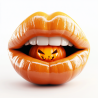 Midjourney Prompt for Halloween Lips Realistic Cliparts