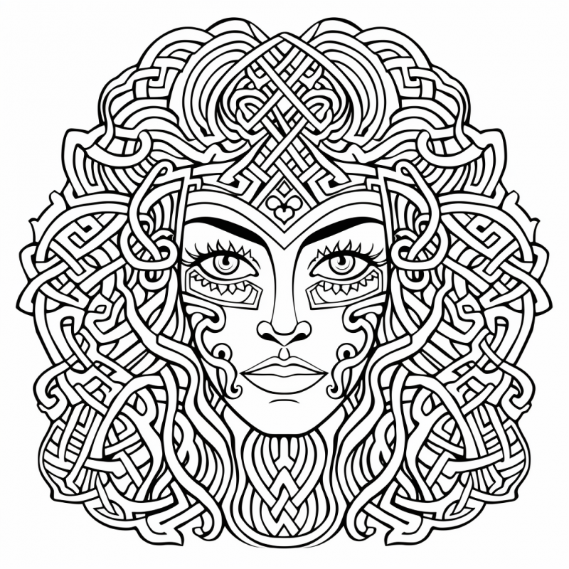 Midjourney Prompt for Celtic Knots Coloring Books For Adults