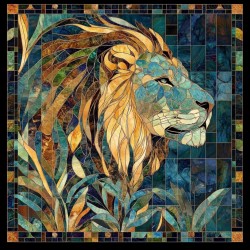 Midjourney Prompt for Animals In Stained Glass Art