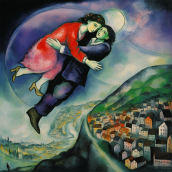 Midjourney Prompt for Marc Chagall Dreamy Worlds