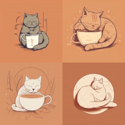 Coffee-Inspired Line Art Imagery