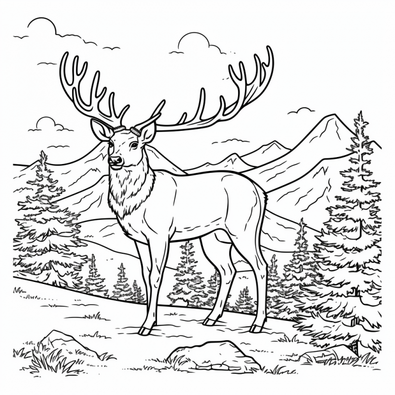 Midjourney Prompt for Merry Christmas Coloring Book Pages Kids