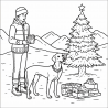 Midjourney Prompt for Merry Christmas Coloring Book Pages Kids