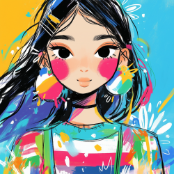 Midjourney Prompt for Colorful Cartoon Illustration