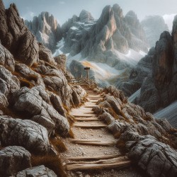 DALL-E Prompt for Realistic Pathway Photography