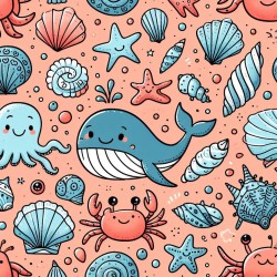 DALL-E Prompt for Happy Doodles Patterns