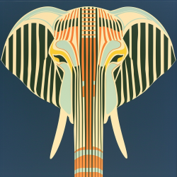 Midjourney Prompt for Art Deco Vector Animal