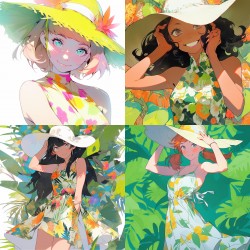 Tropical Anime Beauties