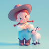 Midjourney Prompt for Adorable 3D Baby Character