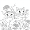 Midjourney Prompt for Animals In Flowers Coloring Book Pages