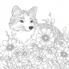 Midjourney Prompt for Animals In Flowers Coloring Book Pages