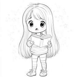 Midjourney Prompt for Chibi Expressions Coloring Pages