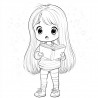 Midjourney Prompt for Chibi Expressions Coloring Pages