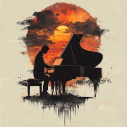 Midjourney Prompt for Musical Silhouette Of The Cosmos