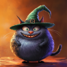 Midjourney Prompt for Playful Plump Halloween Characters Art