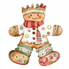 Midjourney Prompt for Watercolor Gingerbread Cookie Cliparts