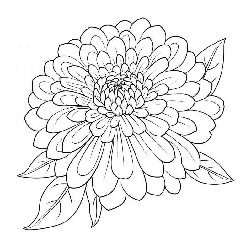 Midjourney Prompt for Beautiful Flowers Coloring Books